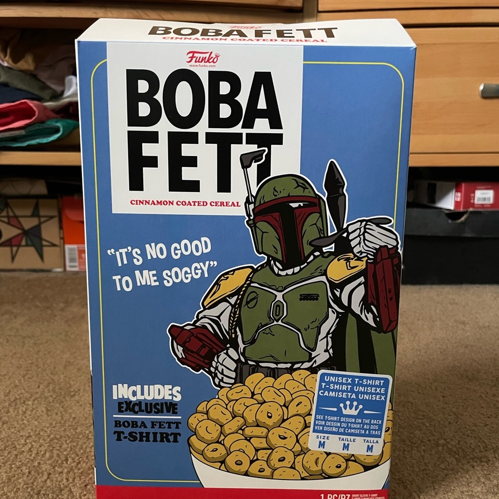 Funko x Star Wars Boba Fett Cinnamon Coated Cereal Shirt BOX ONLY (JUST THE BOX)